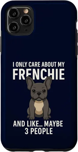 Vista 13 de I Care About My Frenchie & 3 People French Bulldog Owner Case for iPhone XR