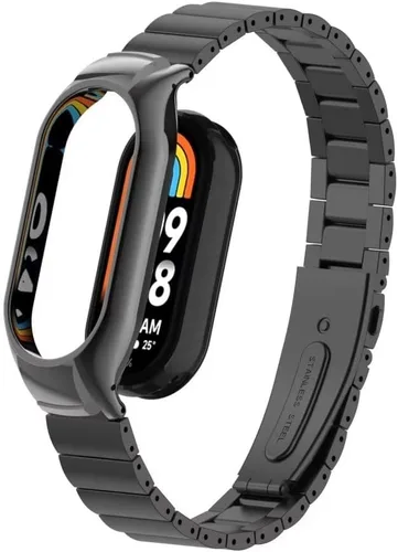 Vista 10 de HOPMC Correa de reloj compatible con Xiaomi mi Band 8 correas ajustables con hebilla de metal impermeable correa de repuesto accesorios