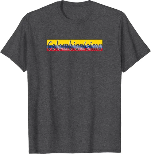 Vista 31 de Camisas Colombianisima Colombia para mujer Bandera de Colombia, Negro, S