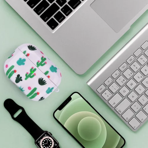 Vista 6 de OLEBAND Funda compatible con Airpods Pro 2 2022 con bonito patrón, funda protectora para Apple AirPod Pro de 2ª