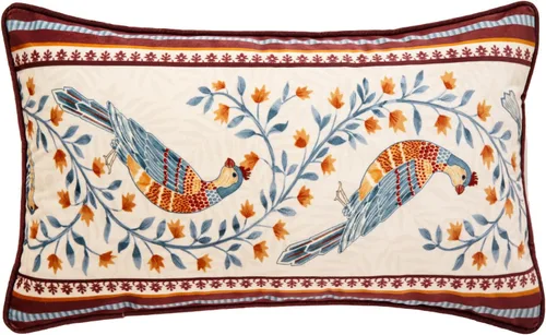 Vista 112 de patdrea Funda de almohada de terciopelo francés de diseño, 18 x 18 pulgadas Aviario