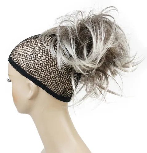 Vista 9 de Lydell Extensión de cabello sintético ajustable con pinza de mandíbula (marrón oscuro)