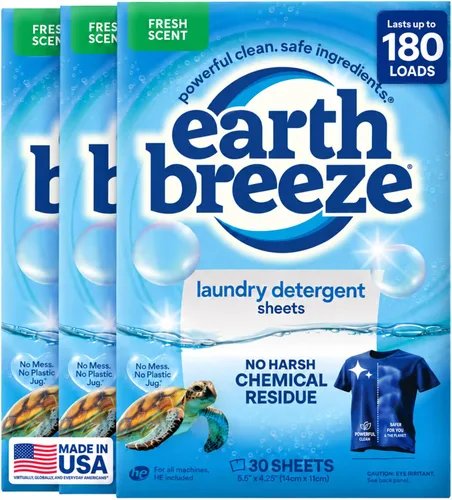 Vista 12 de Earth Breeze Hojas de detergente para ropa calmante lavanda 60 cargas