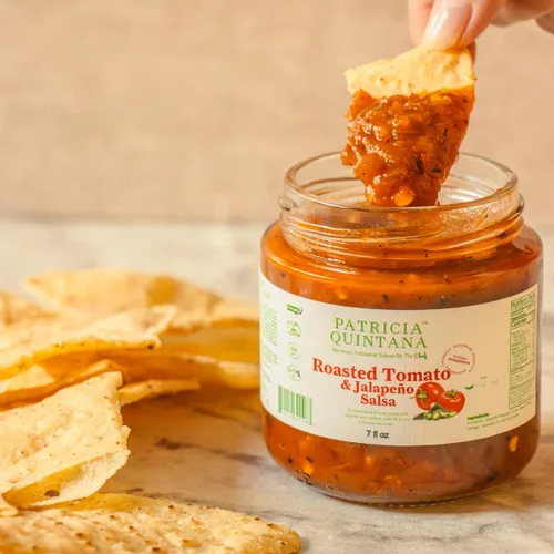 Vista 5 de Patricia Quintana Auténtico paquete de muestras de salsa mexicana – Disfruta de tomate asado y salsa jalapeño, salsa jalapeño extra picante, salsa