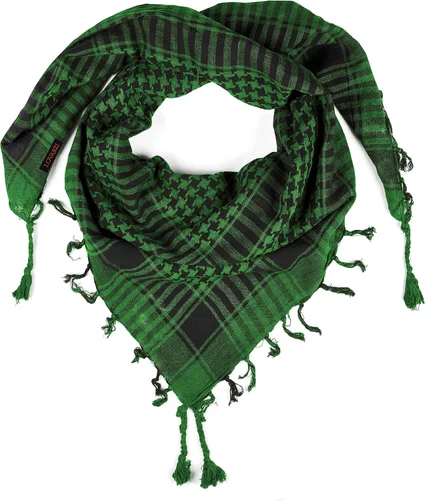 Vista 38 de LOVARZI Shemagh Cottons Arab Keffiyeh - Bufanda militar táctica para cabeza y cuello