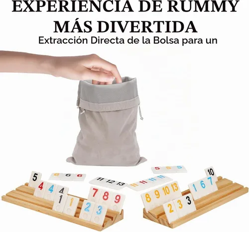 Vista 6 de Juego original de Rummy Cube para 2-4 jugadores, juegos de mesa familiares