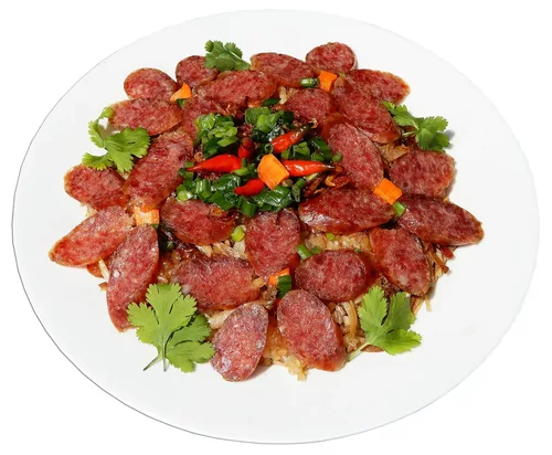 Vista 5 de Salchicha de cerdo estilo chino (Lap Xuong Mai Quoi Pork) (sin MSG) - Hecho en Estados Unidos