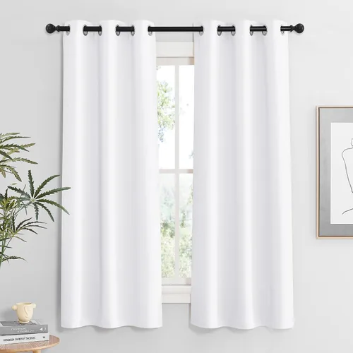 Vista 89 de RYB HOME - Cortinas para armario de 36 pulgadas, cortinas para oscurecer la habitación con ojales resistentes a la oxidación, cortinas de Aqua