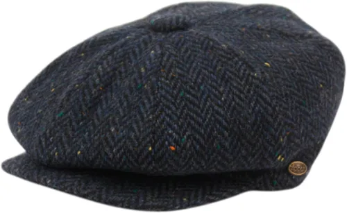 Vista 17 de Sombrero clásico de 8 paneles de mezcla de lana Newsboy Snap Brim Collection para hombre