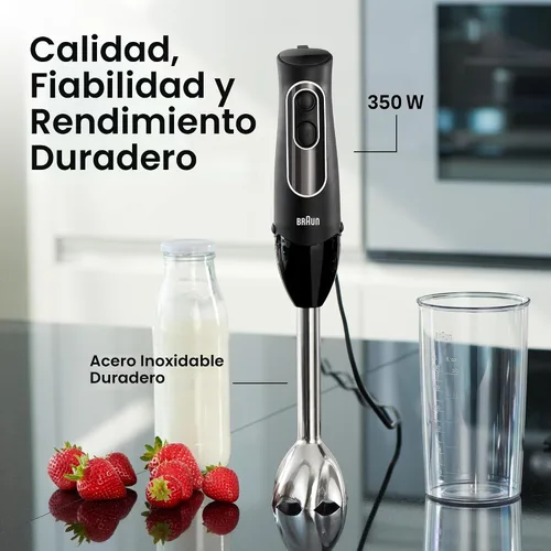 Vista 6 de Braun MQ505 Multiquick batidora de mano, color negro