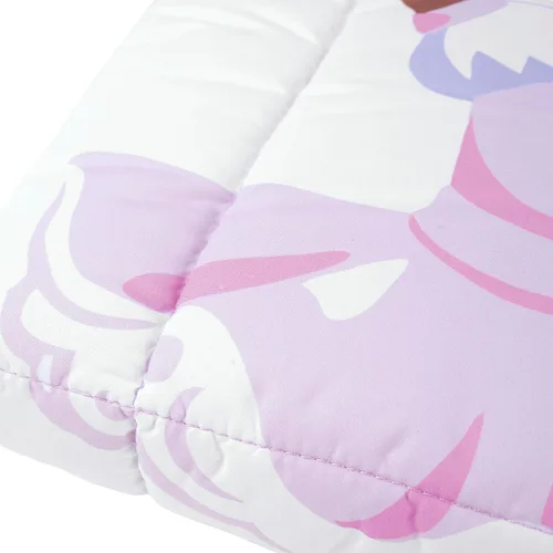 Vista 9 de Little Muffincakes Zhara Manta acolchada para niños pequeños, estampado de bailarina y flores, 42.0 x 34.0 pulgadas, 18 meses en adelante, rosa