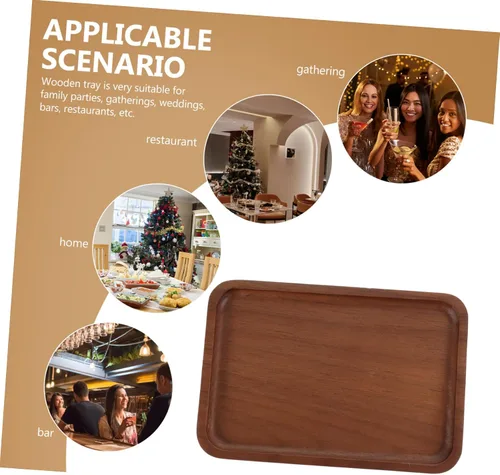 Vista 6 de Cabilock Bandeja de esponja para fregadero, bandejas de desayuno para cama, tabla de servir de madera, bandejas para comida, jabonera de bambú