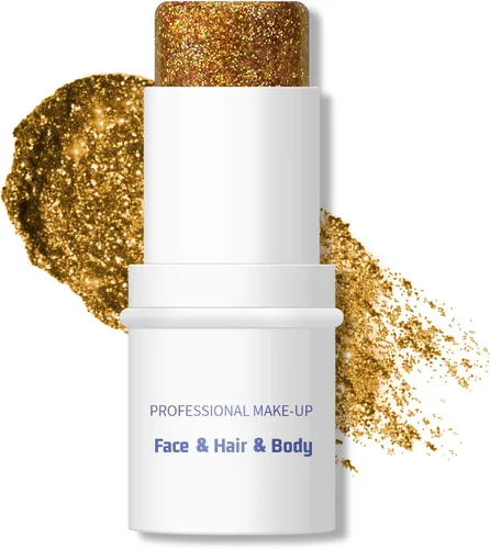 Vista 19 de KYDA Barra de purpurina corporal, gel grueso con purpurina para rostro y cabello corporal, pintura holográfica brillante de lentejuelas de sirena