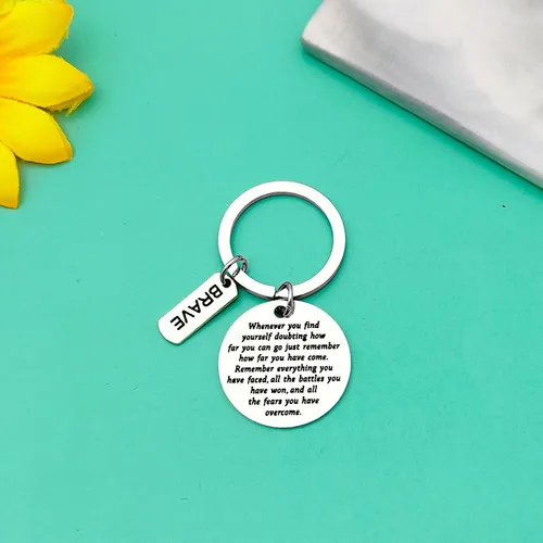 Vista 6 de Baipilu Regalo para sobrevivientes de cáncer, llavero inspirador, regalo de recuperación, regalo de sobriedad, regalo de sobriedad, regalo