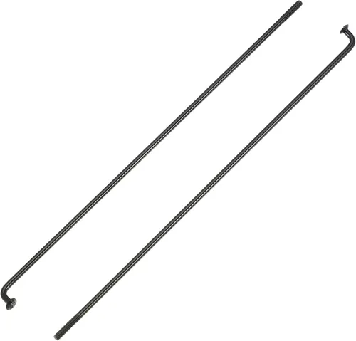 Vista 5 de X AUTOHAUX 40 piezas 14G J Bend 0.079 in bicicleta radios con pezones acero negro