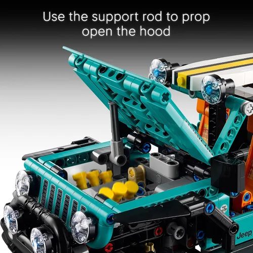 Vista 4 de LEGO Technic Jeep Wrangler Rubicon SUV - Juguete de construcción para niños y niñas, a partir de 10 años - Kit de modelo de coche