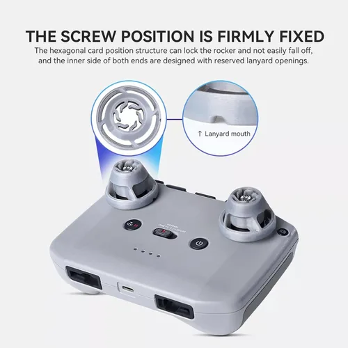 Vista 2 de Fundas para joystick compatibles con DJI Mini 3Pro RC-N1/Mini 2/Air 2S/Mavic 3, protector de palanca de balancín de pulgar para dron, cubierta