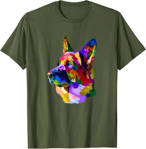 Vista 51 de Camiseta para dueño de perro de pastor alemán, Negro