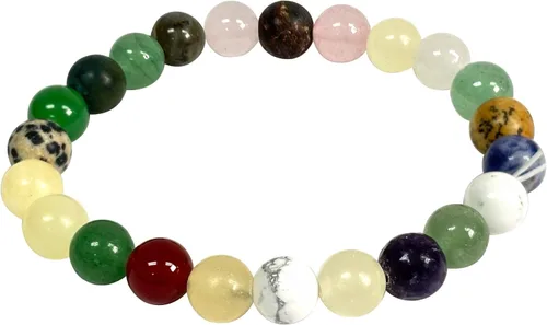 Vista 302 de Gem Avenue Handmade Round Bead Stretch Bracelet Unisex Natural Stone Beaded Jewelry for Men & Women, Elastic Wristband for Daily Wear