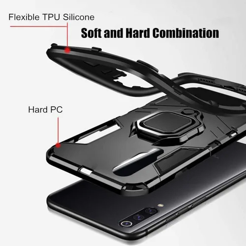 Vista 5 de Funda híbrida resistente a prueba de golpes para Xiaomi Redmi 8 8A, protección de doble capa de protección para Redmi 8, protector de pantalla