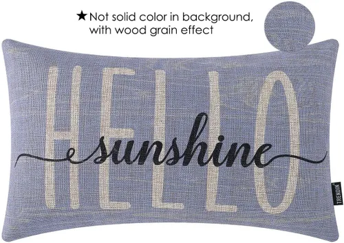 Vista 2 de TRENDIN Hello Sunshine PL898TR - Funda de almohada rectangular de 12 x 20 pulgadas, decoración de verano para el hogar, funda de cojín rectangular
