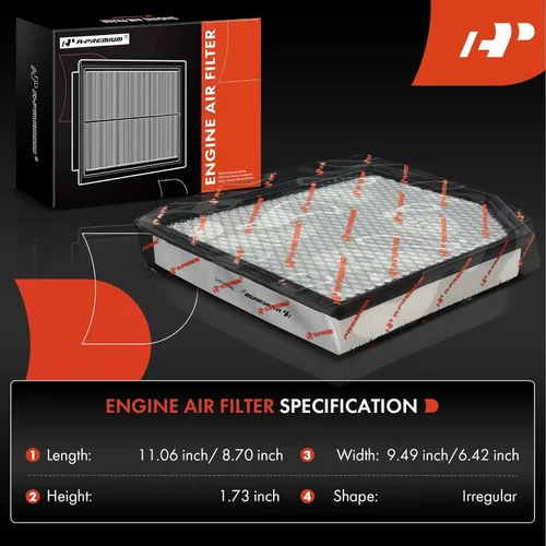 Vista 2 de A-Premium Filtro de aire de motor compatible con Dodge Durango 2021-2021 y Jeep Grand Cherokee 2018-2021, V8 6.2L