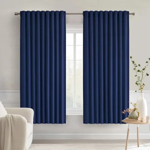 Vista 49 de MIULEE Cortinas opacas con pestaña trasera de 63 pulgadas de largo, juego de 2 paneles para sala de estar, dormitorio, privacidad, bolsillo