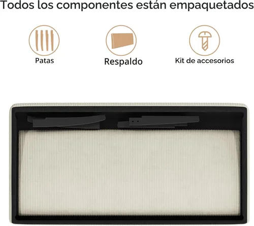 Vista 8 de Yaheetech Sofá pequeño de dos plazas sin brazos, futón de tercioryl para dormitorio, tela de corduroy y montaje fácil, para espacios pequeños, sala