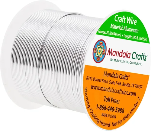 Vista 74 de Mandala Crafts - Alambre de aluminio anodizado de calibre 22 para hacer joyas - 137.2 m de alambre flexible surtido y coloreado - Doble para bonsái
