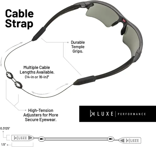 Vista 3 de Correa para gafas retenedor de gafas, correa para gafas de sol, correa para gafas, correas de cable ajustables, soporte para gafas