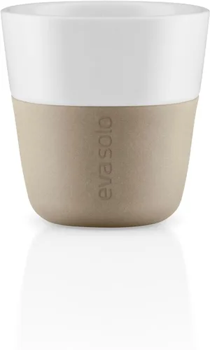 Vista 17 de Eva Solo 2 Tazas Tumbler de Espresso Tazas de Café Tumbler de Porcelana de 3 oz con Agarre Recubierto de Silicona Diseño Danés, Funcionalidad