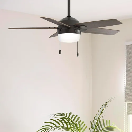 Vista 17 de Hunter Anisten 52487 - Ventilador de techo interior de 52 pulgadas con luz LED, ventilador de techo blanco con cadena de tracción, para dormitorio