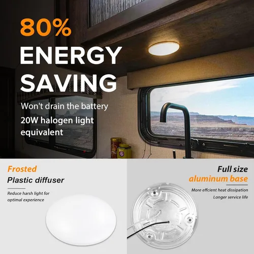 Vista 4 de Dream Lighting Luz descendente para techo de LEDES de 4,5" Paquete de 4