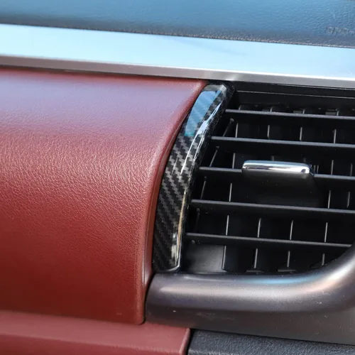 Vista 4 de Cubierta de panel de salida de aire lateral de fibra de carbono ABS para automóvil, aspecto interior, para Toyota Hilux 2015 2016 2017 2018 2019