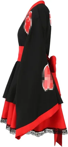 Vista 3 de Disfraz de sirvienta de anime para cosplay disfraz de Halloween para mujer vestido de kimono uniforme