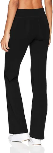Vista 3 de OUDLLY Pantalones para mujer sólidos anchos pantalones delgados pantalones de yoga caderas pierna mujer casual deportes sueltos color pantalones
