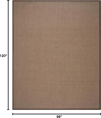 Vista 40 de Alfombra de sisal Safavieh, de color maíz y negro, tejida a mano, de la colección de fibras naturales; 5 x 8 pulgadas, NF441A, Tela, Gris / Gris