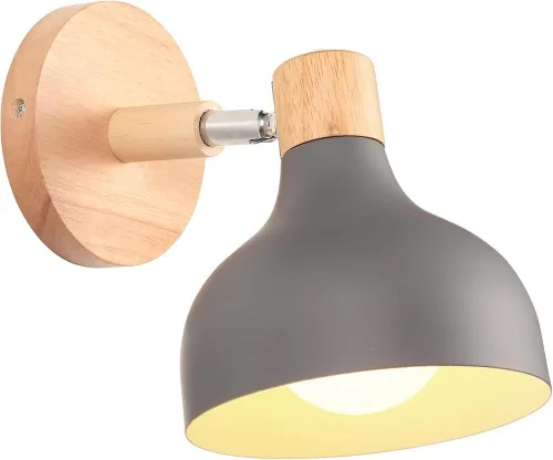 Vista 9 de Scandinavian Retro Dimmable E27 Wall Lamp for Bedroom Living Room Hallway Kitchen Indoor Lighting(Amarillo,1 Pieza)