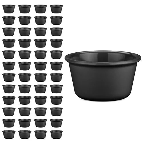 Vista 9 de Carlisle FoodService Products Tazón de plástico para salsa Ramekin para el hogar y el restaurante, plástico, 4 onzas, color negro
