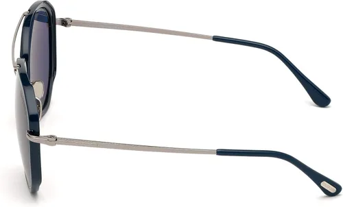 Vista 2 de Tom Ford gafas de sol Vitorio FT-0749-S 90V Plata - Azul Oscuro - Lentes Azul Gris