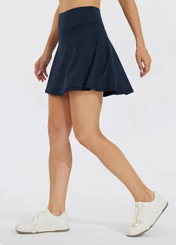 Vista 2 de Willit Faldas de tenis para mujer, de cintura alta, atléticas, para correr, con bolsillos cortos