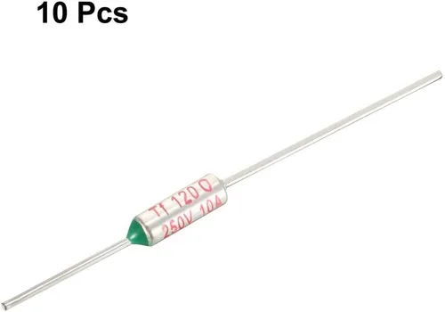 Vista 2 de uxcell Fusible térmico de temperatura de corte de circuito de 250V 10A 120 Celsius 10 PC
