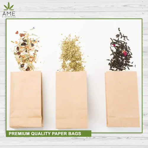 Vista 3 de AME D'ESSENCE (#1-25 piezas) Bolsas de papel kraft marrón reutilizables bolsas de comestibles gran bolsa de regalo, bolsas de compras reciclables