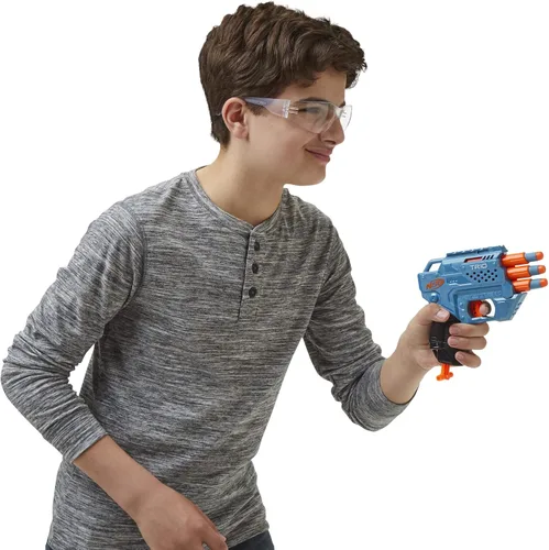 Vista 8 de Nerf Elite 2.0 Trio SD-3 Blaster – Incluye 6 dardos oficiales – 3 barriles – Riel táctico para personalizar la capacidad