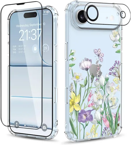 Vista 60 de Funda para iPhone 13 y iPhone 14 (6.1 pulgadas), funda protectora delgada de poliuretano termoplástico suave a prueba de golpes, bonito