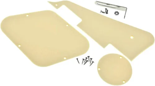Vista 22 de KAISH Abalone Pearl LP - Placa trasera para guitarra con soporte de níquel de acero y tornillos de montaje para EE. UU