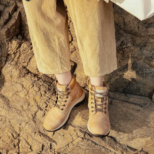 Vista 6 de Botas impermeables para el trabajo de senderismo para mujer, botas tácticas de senderismo para la nieve de invierno, botas de senderismo