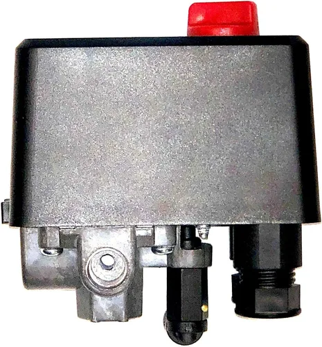 Vista 3 de Lefoo Interruptor de presión universal del compresor de aire 4 puertos w/perilla encendido/apagado 95-125PSI 26AMP