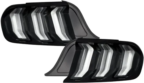 Vista 9 de Form Lighting Luces traseras LED secuenciales compatibles con Ford Mustang 2015-2023 (par), transparentes
