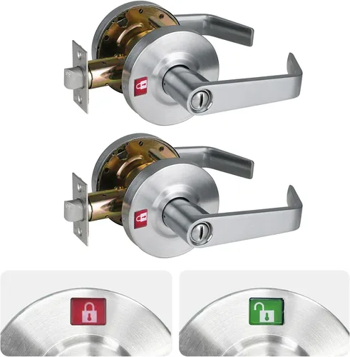 Vista 38 de ANSI Grado 2 Manija de Puerta de Entrada Comercial con Llave, Certificada UL, Cumple ADA, Cromo Satinado 26D, GRD2-72ET-1P